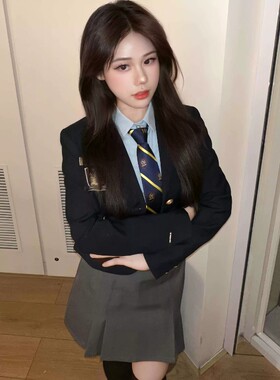 【清潭国际高中】同款韩国校服校供西装外套学院JK制服半身裙套装