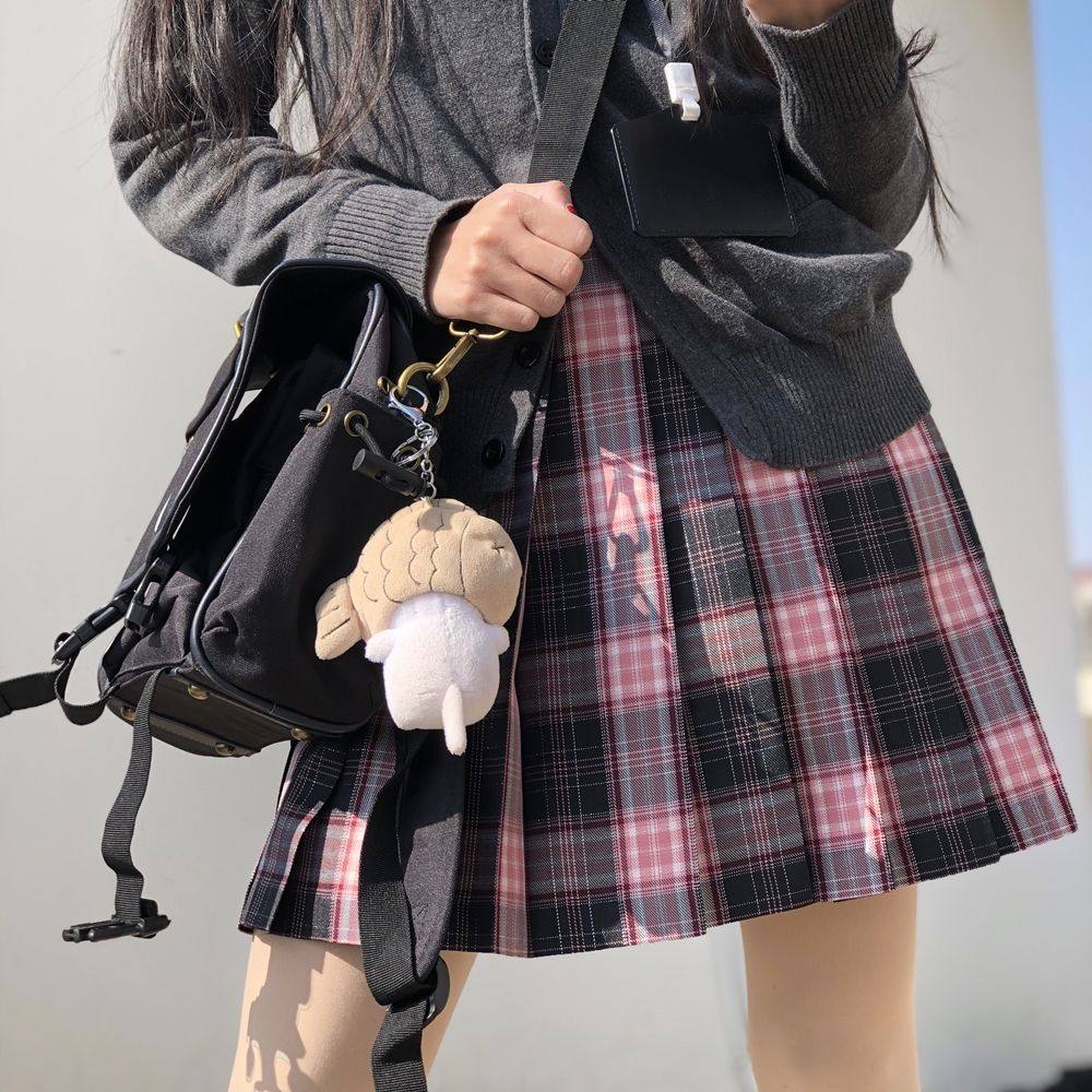 少女审判官|无二jk原创|学生甜辣格裙|正统校供黑粉格半身裙现货