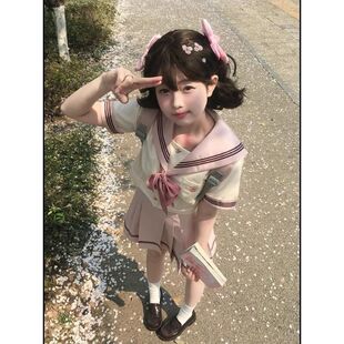 LBTUPR JK制服套装原创正版夏季日系学院风水手服套装女短袖上衣
