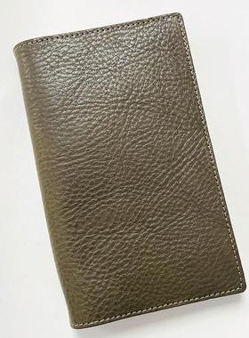 仓末头层植鞣mbox牛皮活页夹A5A6A7记事本多功能卡位款活页手账本