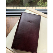 仓末A5slim手账本头层植鞣牛皮笔记本活页夹牛皮本高级感手帐本