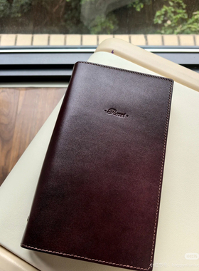 仓末A5slim手账本头层植鞣牛皮笔记本活页夹牛皮本高级感手帐本
