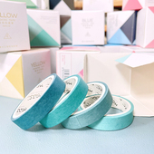 仓末手账和纸套装 浅色系便签黄色绿色胶带贴纸和色恋爱系列文具