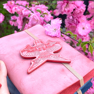 雾蜡牛皮小风筝手账本挂件DIY手帐装饰牛皮本装饰挂坠适配A5