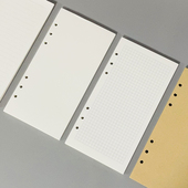 仓末手工A5slim活页手账替芯6孔活页纸窄版 横线空白网格 基础款