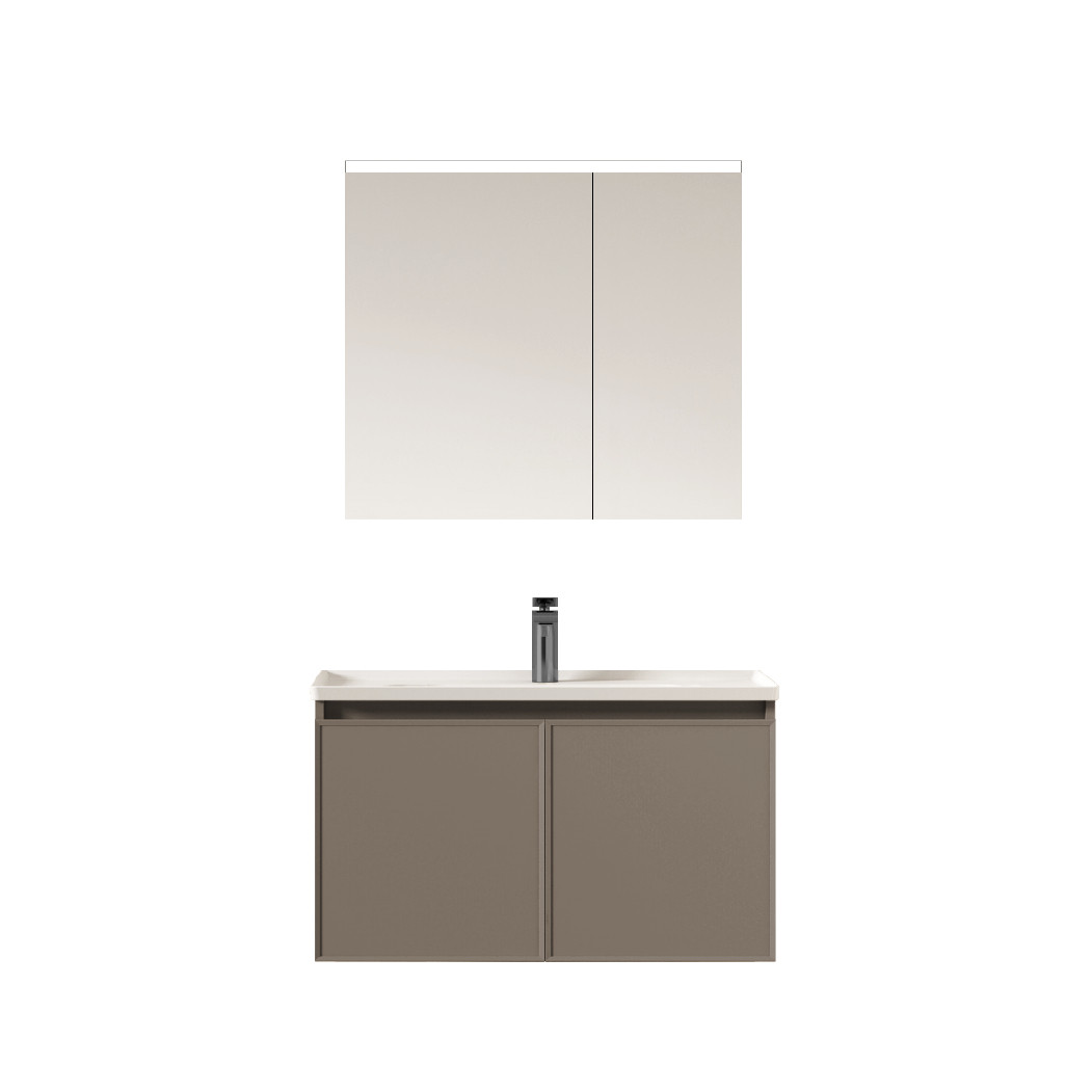 九牧卫浴官方厨卫自营家用卫生间浴室镜柜陶瓷盆一体铝合金浴室柜