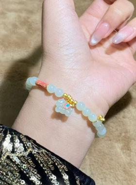 和田玉小马手串本命年转运礼物