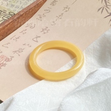 和田玉手镯平替天然阿富汗玉晴水青羊脂白玉黄口料藕粉圆条新中式