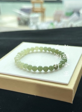 石韵轩女晴绿和田玉手串