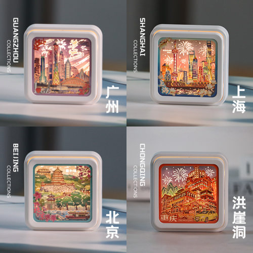 非遗纸雕灯旅游纪念品定制礼物