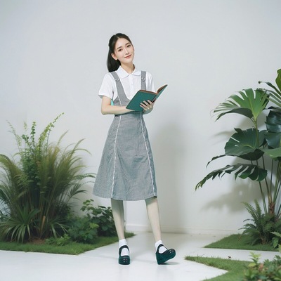 深圳校服莎臣豹中学女夏礼服连衣