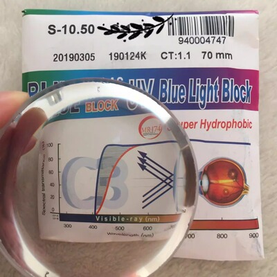 1.74防蓝光超薄近视镜片抗辐射
