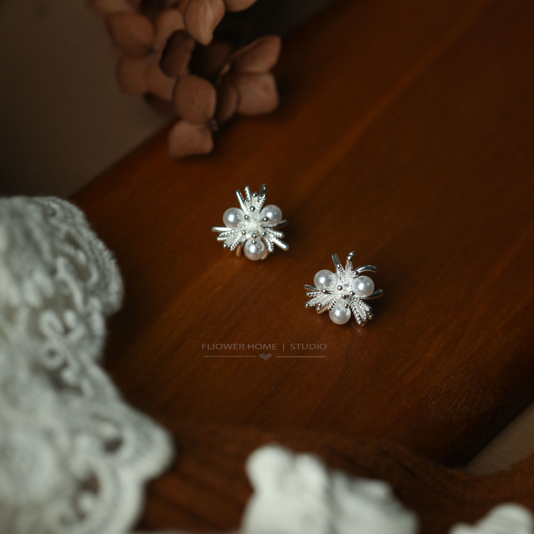 烟花白金色耳钉耳环女冷淡风