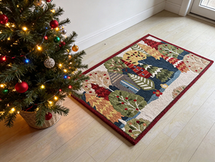 外贸出口美式手工地毯地垫112x70家用入户儿童房门厅田园梦幻森林