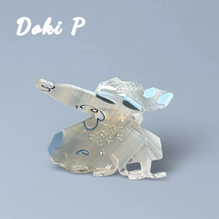 Doki P《妙想冰蝶》原创设计花朵蝴蝶元素手工钻石大号醋酸发抓夹
