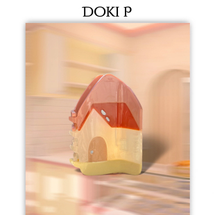 Doki P《松果庄园》原创设计手工拼绘童话房子抓夹法国醋酸鲨鱼夹