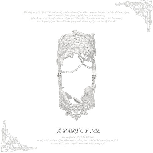 A PART OF ME原创 巴洛克蕾丝关节戒指 是柔软的布料 也是盔甲