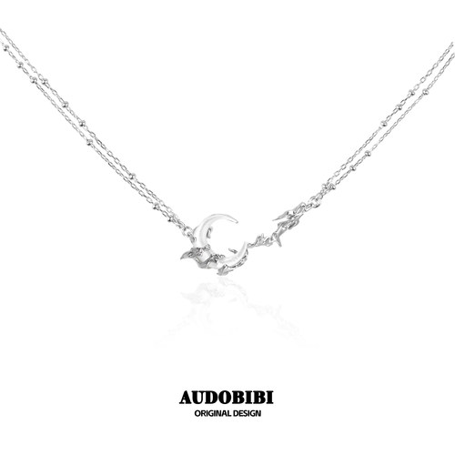 AUDOBIBI纯银月亮项链