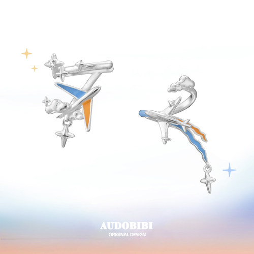 AUDOBIBI轻奢飞机无耳洞耳夹