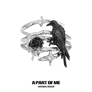 APARTOFME原创乌鸦马尾扣发夹小众设计高级发卡发饰2024新款 头饰