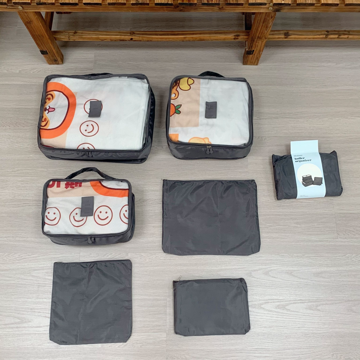衣服内衣鞋子分装收纳袋六件套图片