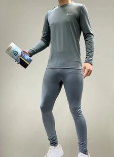 套装 欧洲订单 秋冬男保暖秋衣秋裤 黑科技自发热暖绒 独立桶装