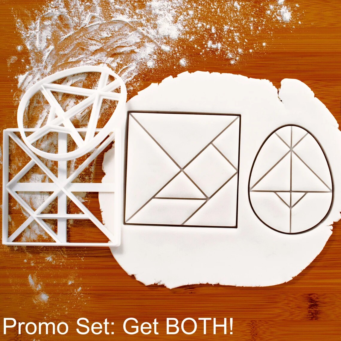 折纸七巧板花样蔓越莓翻糖工具卡通定制压模曲奇模型烘焙饼干模具