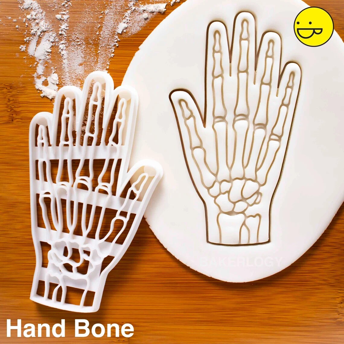 手掌骨骼花样家用做蔓越莓翻糖工具卡通定制压模曲奇烘焙饼干模具