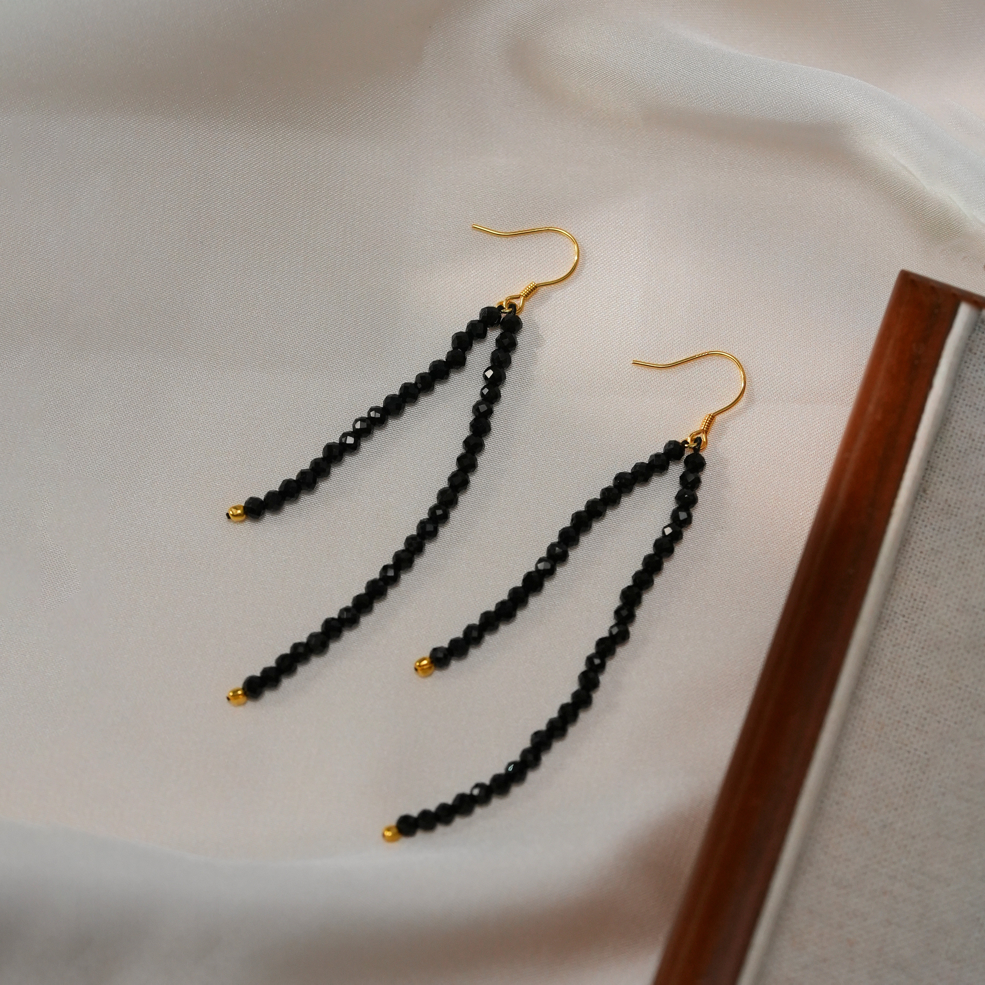 丽沁 925银仿水晶耳饰 小众设计感黑色切面珠流苏耳钩女气质耳环,饰品/流行首饰/时尚饰品新,银饰耳饰,淘宝优惠券,粉丝福利购,淘宝优惠卷