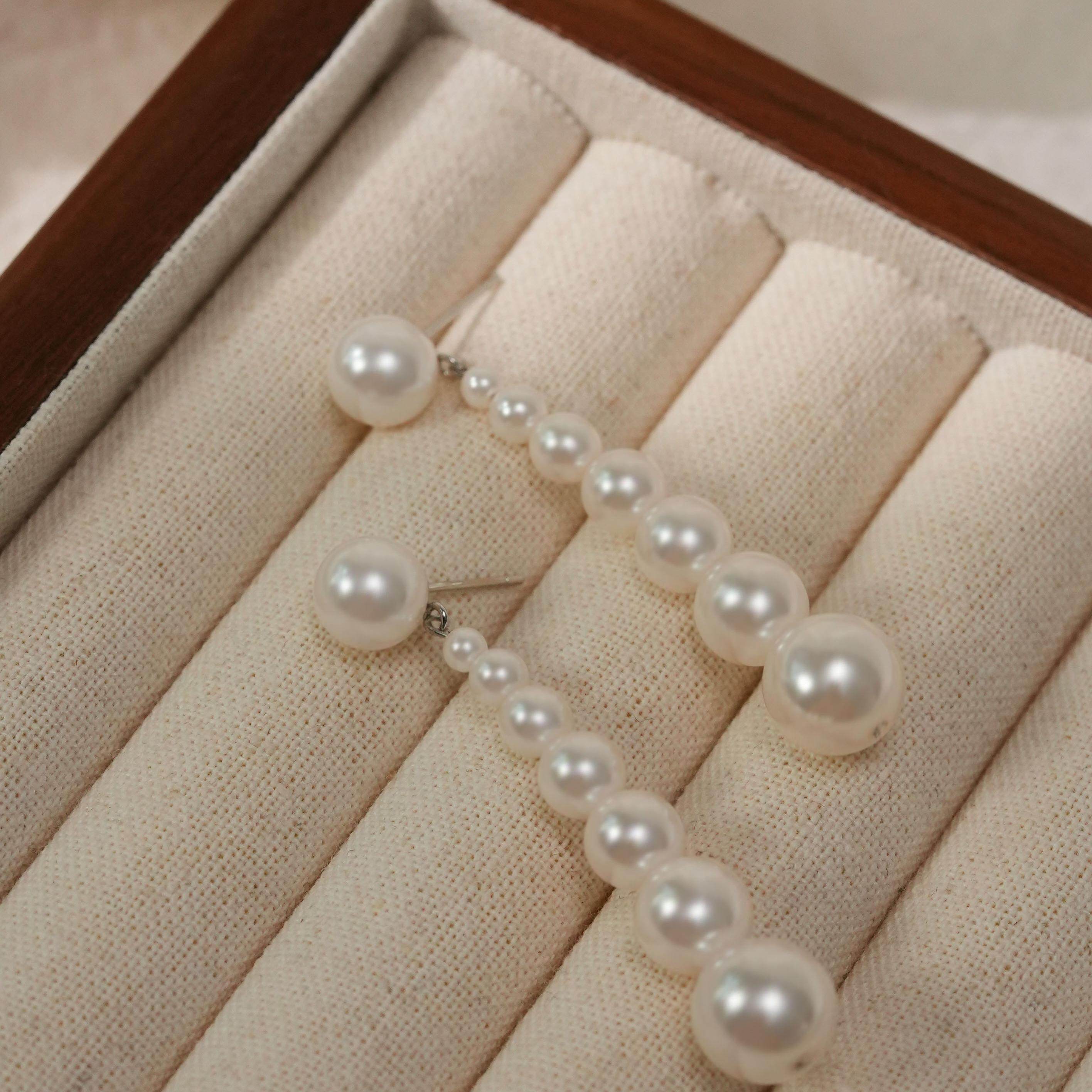 大小渐变珠珠耳钉优雅个性长款清新耳饰,饰品/流行首饰/时尚饰品新,银饰耳饰,淘宝优惠券,粉丝福利购,淘宝优惠卷