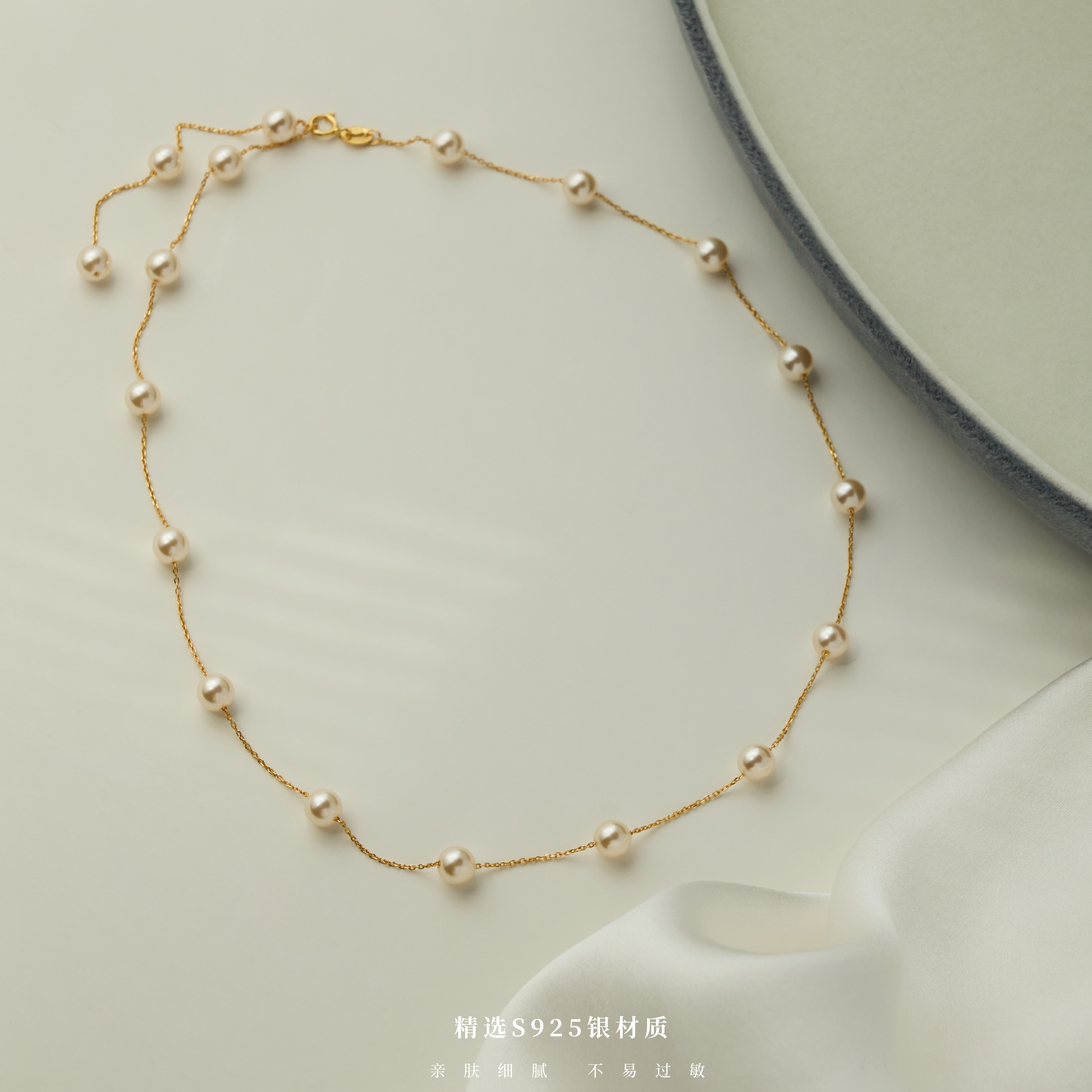 气质干枯玫瑰满天星项链锁骨链女