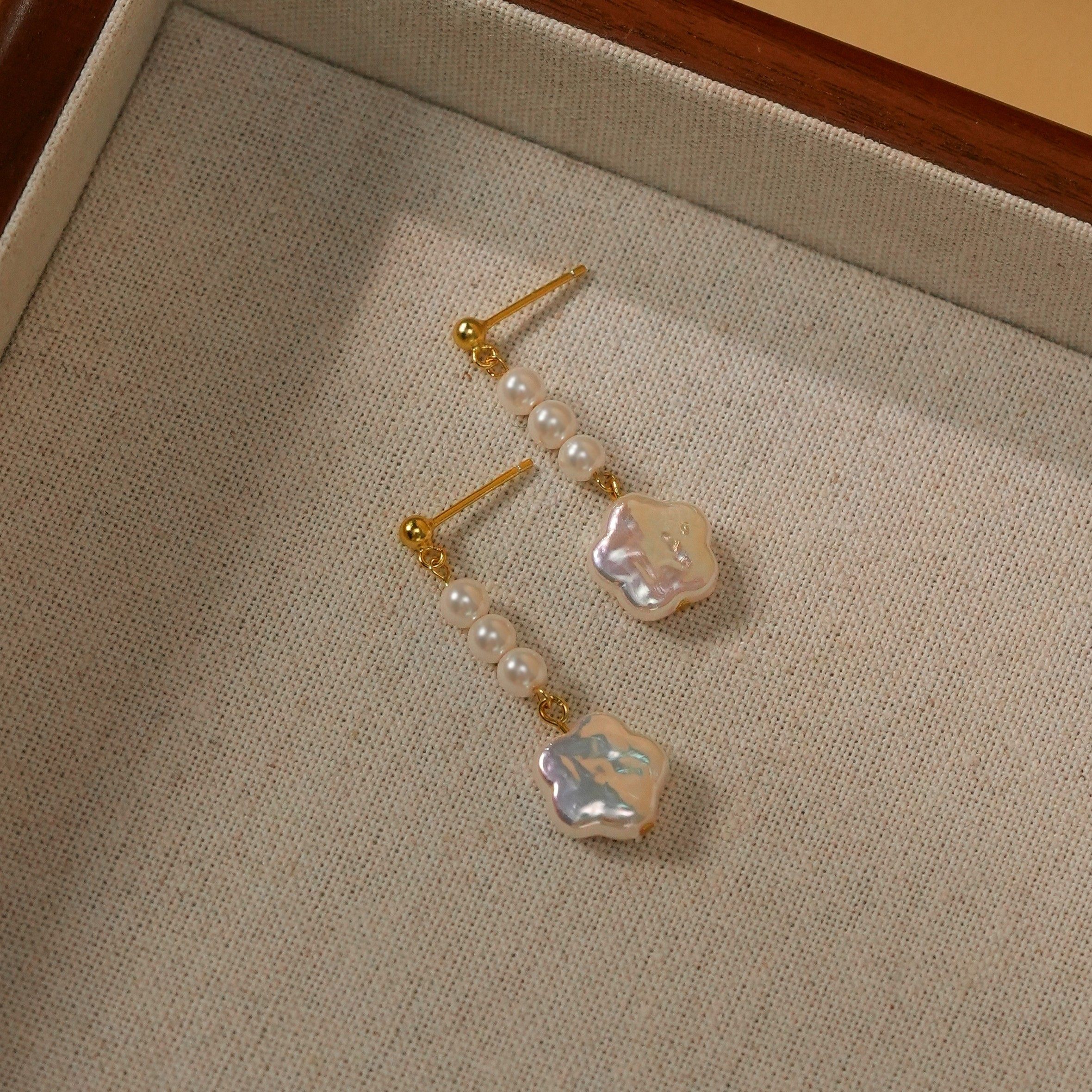 丽沁 925银仿珍珠耳饰 甜美星星巴洛克珠珠耳钉女气质设计感耳环,饰品/流行首饰/时尚饰品新,银饰耳饰,淘宝优惠券,粉丝福利购,淘宝优惠卷