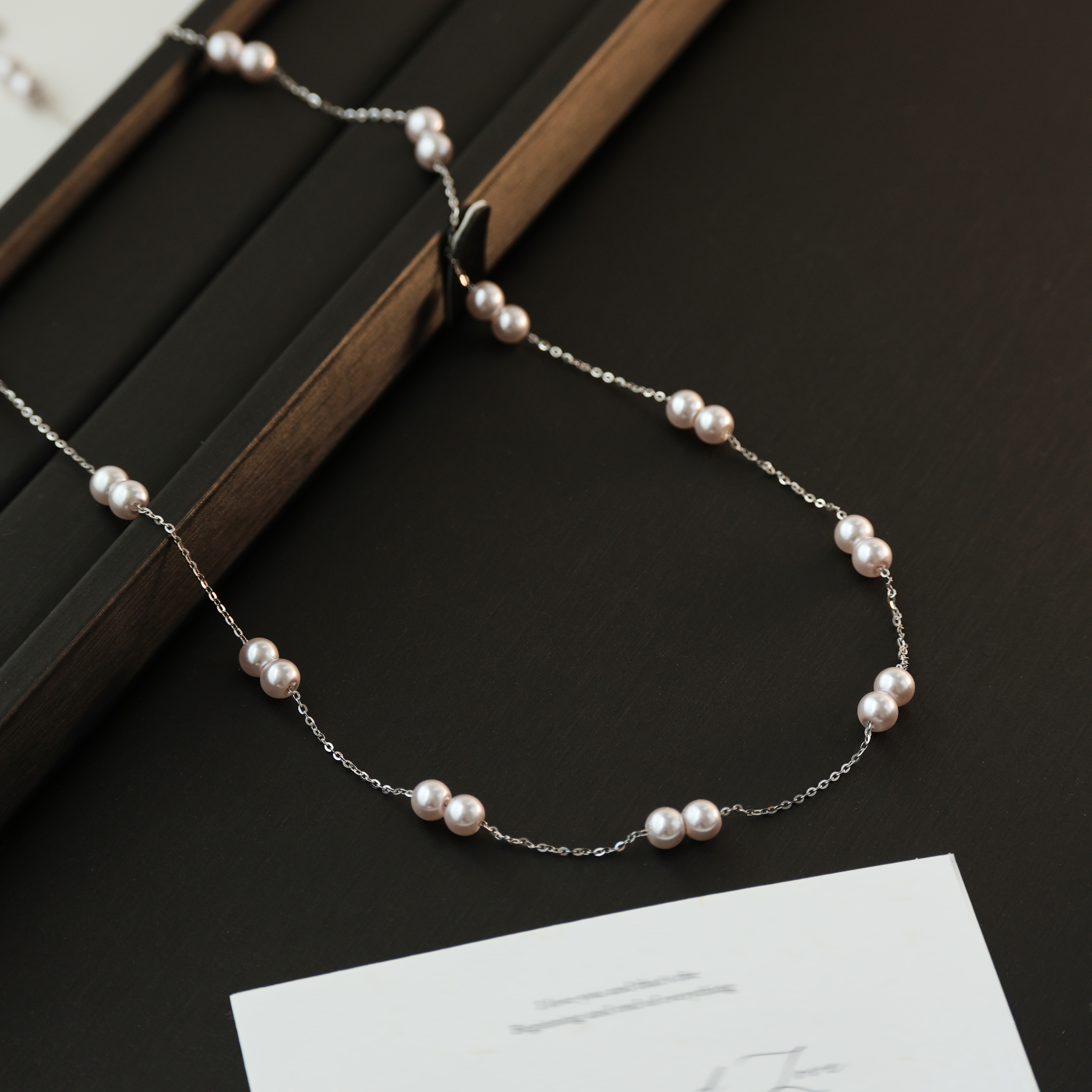 曼塔玫瑰紫珠满天星项链小众银饰