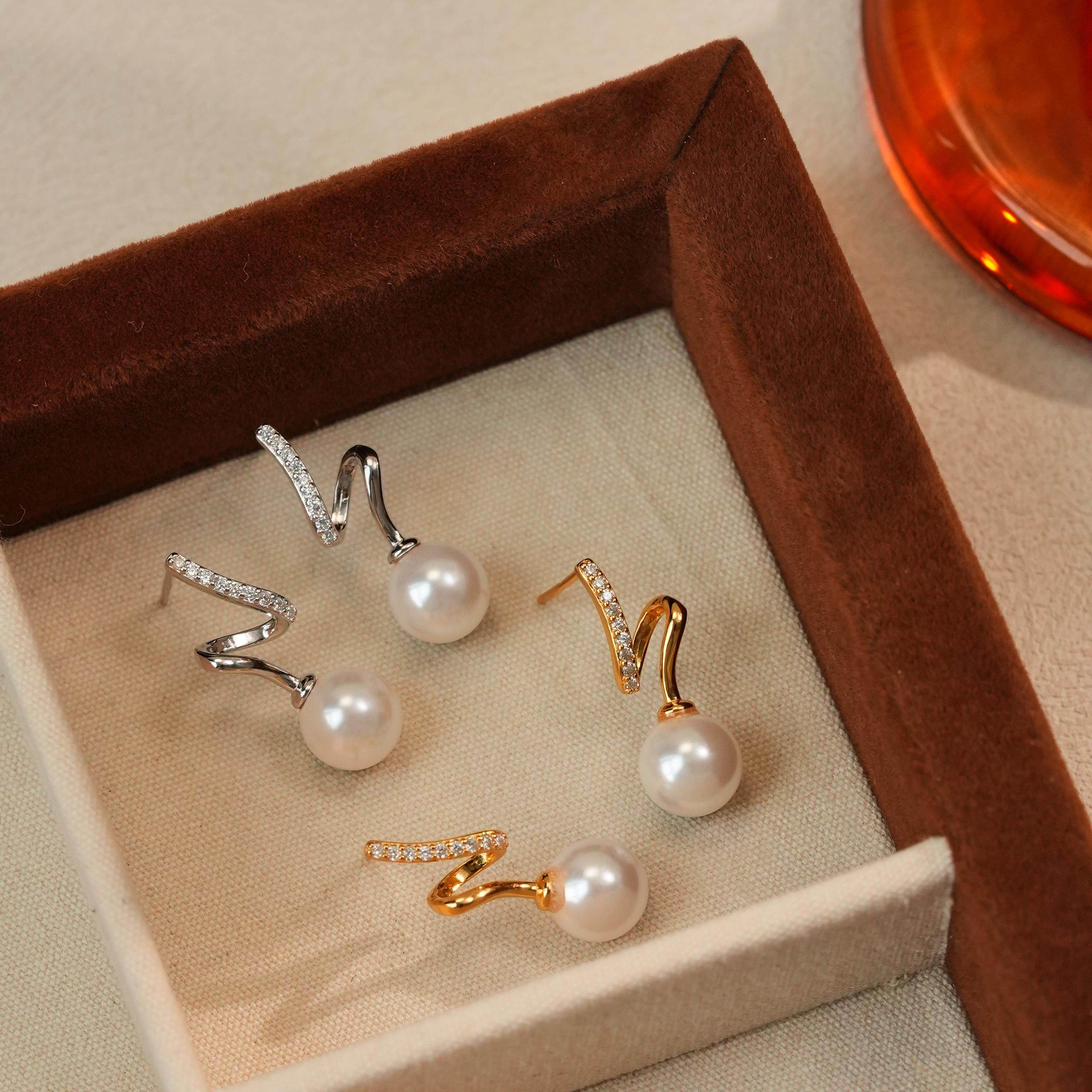 复古丝带锆石珠珠耳钉女气质高级感耳环优雅耳饰,饰品/流行首饰/时尚饰品新,银饰耳饰,淘宝优惠券,粉丝福利购,淘宝优惠卷