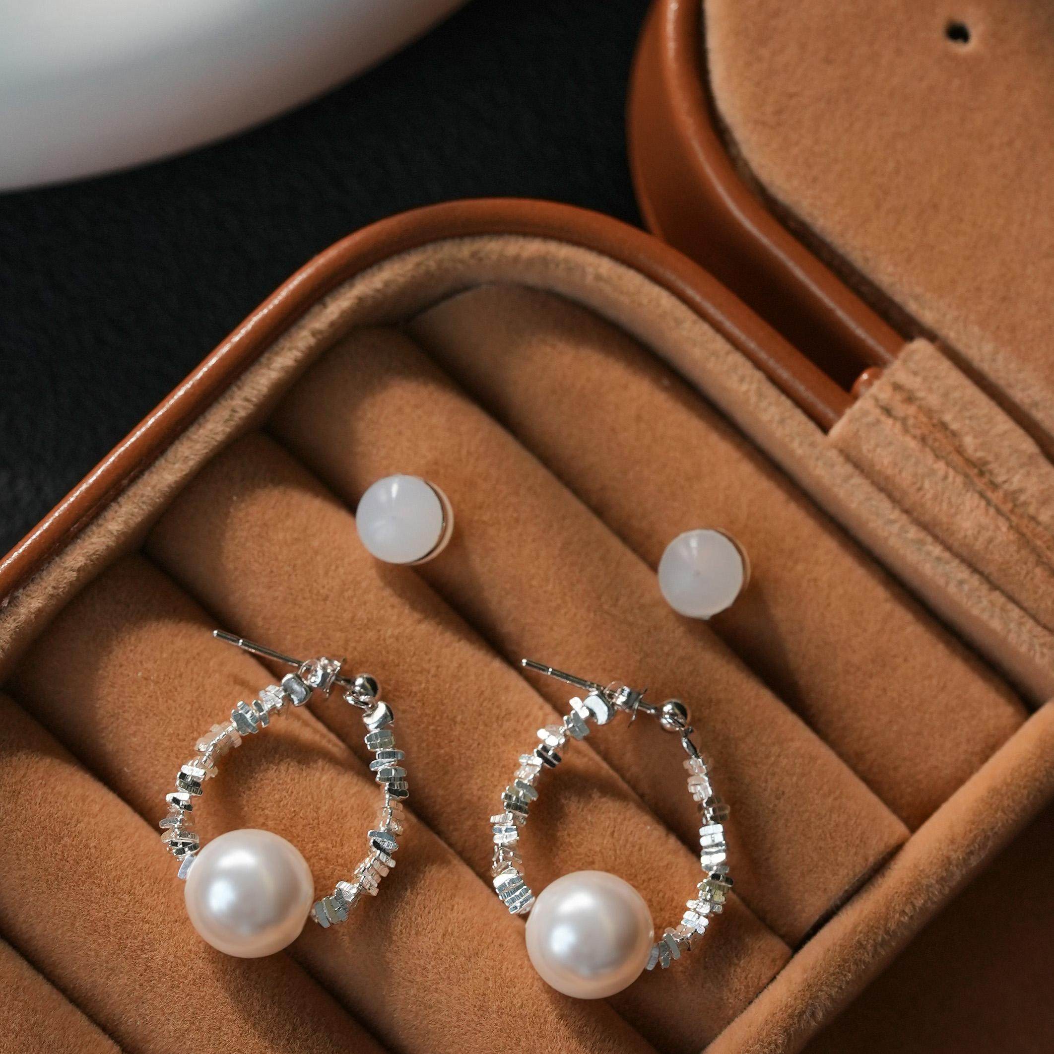 时尚碎银几两珠珠耳环清新优雅气质女款ins耳饰,饰品/流行首饰/时尚饰品新,银饰耳饰,淘宝优惠券,粉丝福利购,淘宝优惠卷