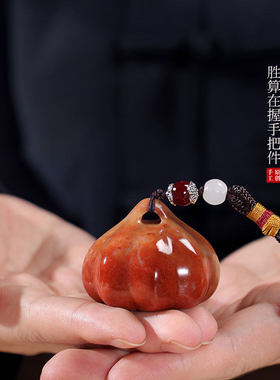 寿山石胜算在握手把件男士随身可把玩送朋友领导长辈摆件生日礼物
