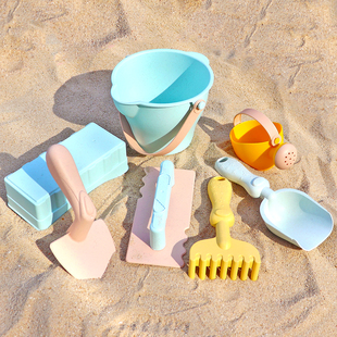 儿童沙滩玩具工匠工具小麦秸秆铲子桶玩雪堆沙堡砖块模型砌墙玩具