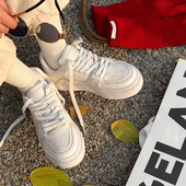 增高板鞋 诗歌兰真皮小白鞋 时尚 百搭舒适厚底休闲鞋 女2026春季 新款