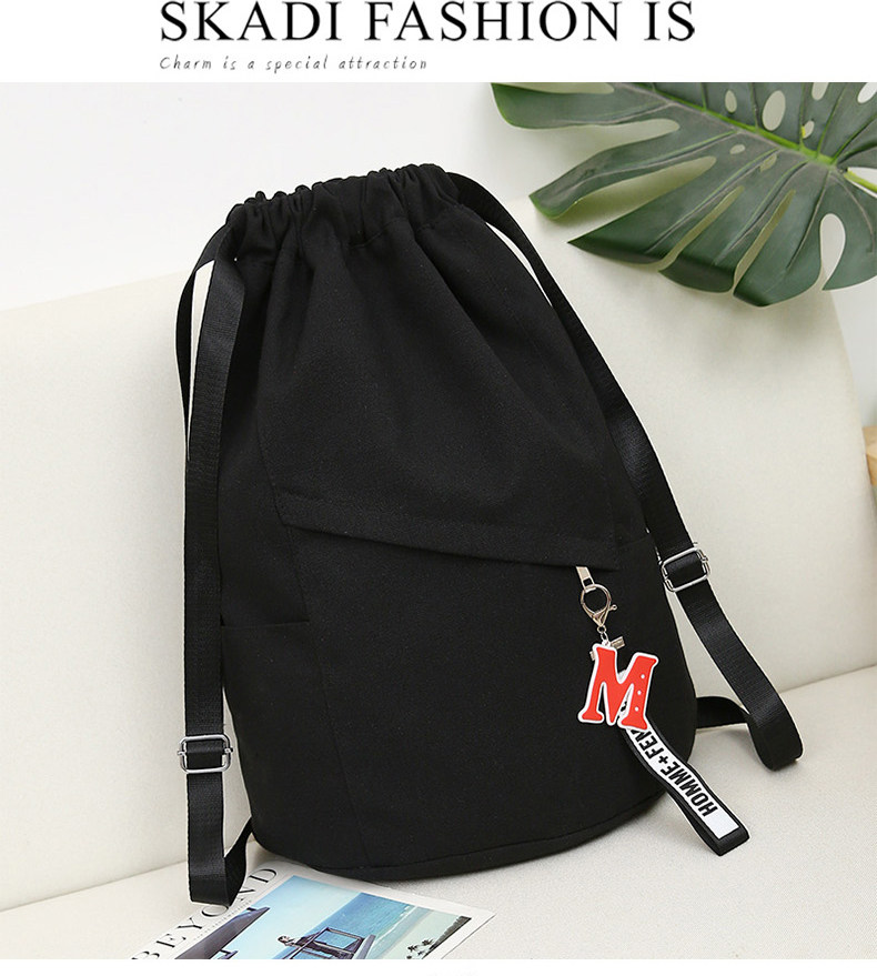 帆布大容量抽绳双肩包女2023夏新款束口袋健身包运动旅行包男背包,箱包皮具/热销女包/男包,双肩背包,淘宝优惠券,粉丝福利购,淘宝优惠卷