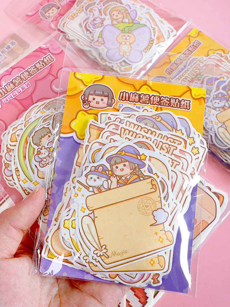XIAOMOCHI의 새로운 특별한 모양의 스티커 메모 귀엽고 귀여운 시리즈 이상하고 이상한 시리즈 특별한 모양의 스티커 포켓 소재