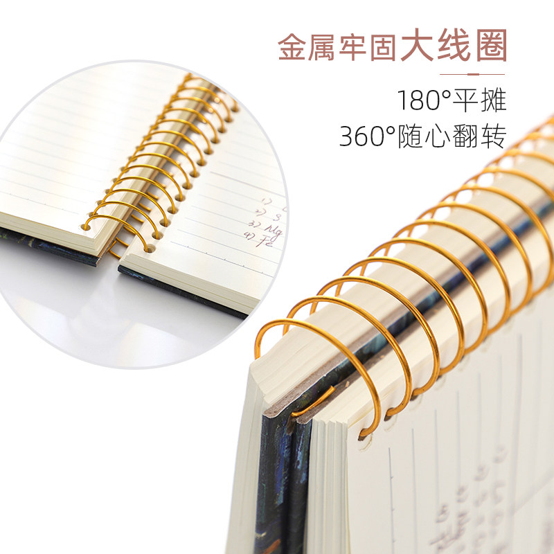 간단한 스타일 절묘한 복고풍 B5 코일 노트 16K 작은 신선한 두꺼운 소녀 심장 메모장