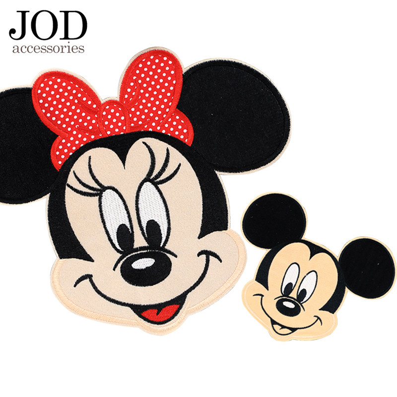 卡通布贴儿童衣服贴米奇米妮亲子装饰贴花补丁贴布羽绒服大号小号