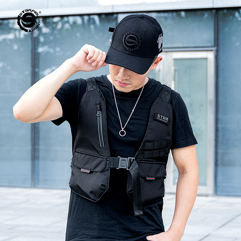 机车网星空骑士摩托车夏季反光马甲男女摩旅夜间安全多功能骑行服