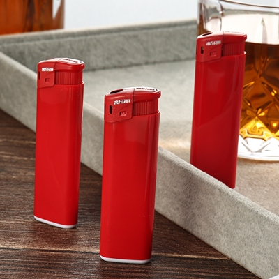 高端一次性电子明火打火机红色