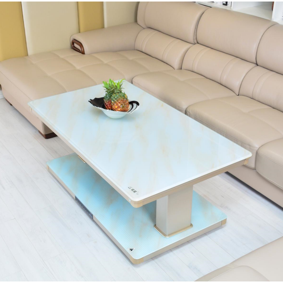 亿星电暖桌双柱陶瓷发热茶几取暖桌DYX-1400Q2大理石自动