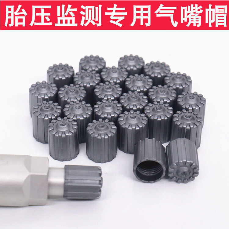 胎压监测专用轮胎气嘴帽汽车通用银色气嘴盖帽尼龙材质气嘴帽胎压