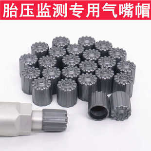 胎压监测专用轮胎气嘴帽汽车通用银色气嘴盖帽尼龙材质气嘴帽胎压