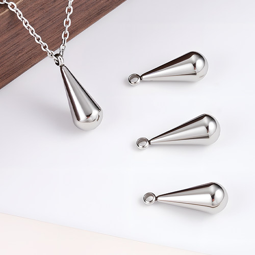 钛钢水滴吊坠不掉色DIY配件