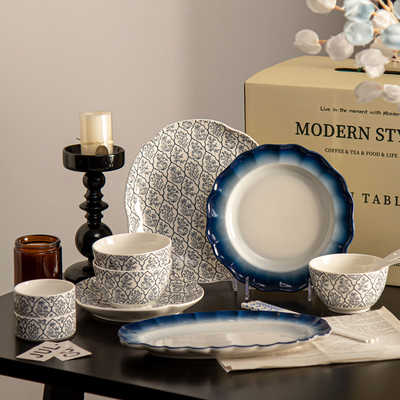 派一伽蓝餐具陶瓷碗碟盘套装礼盒