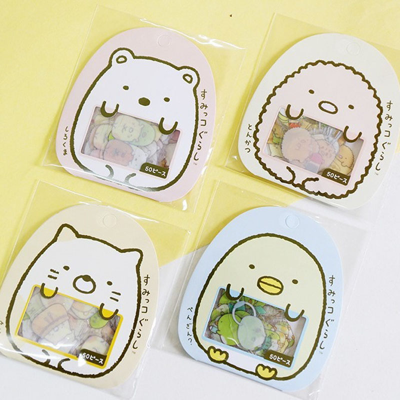 日式角落生物卡通手账diy贴质包